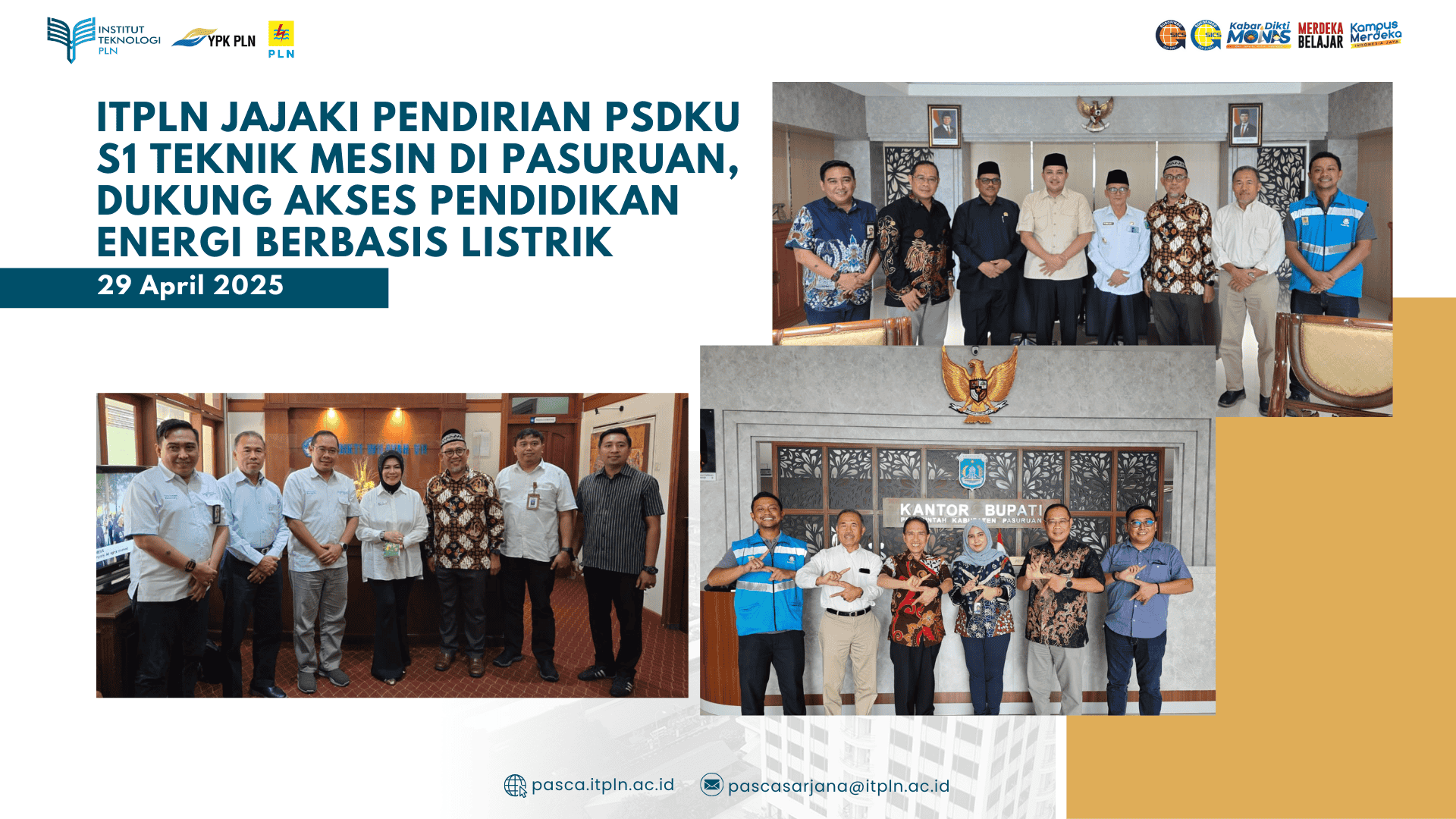 ITPLN Jajaki Pendirian PSDKU S1 Teknik Mesin di Pasuruan, Dukung Akses Pendidikan Energi Berbasis Listrik