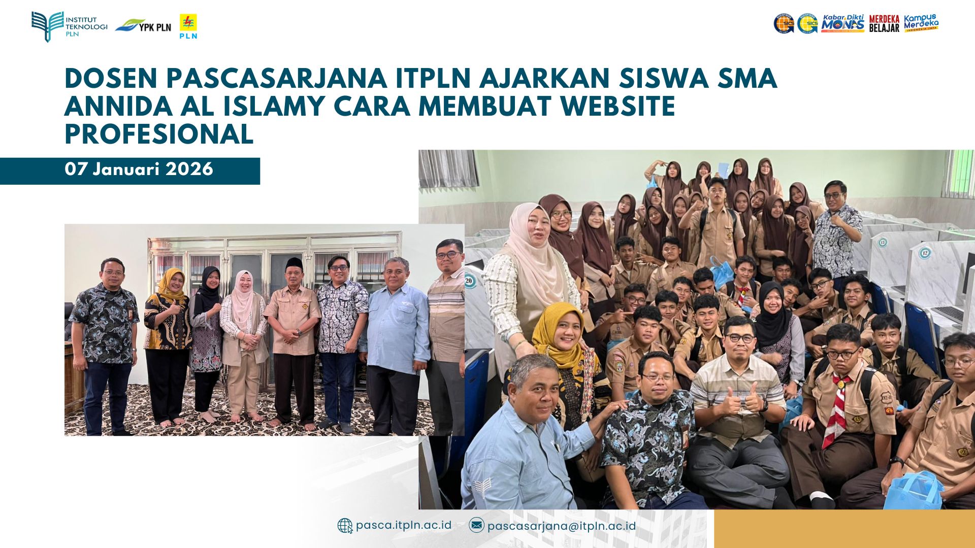 Dosen Pascasarjana ITPLN Ajarkan Siswa SMA Annida Al Islamy Cara Membuat Website Profesional