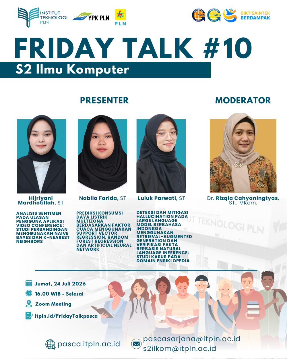 Program Pascasarjana ITPLN Gelar Friday Talk #10, Wadah Diskusi Riset Mahasiswa S2 Ilmu Komputer